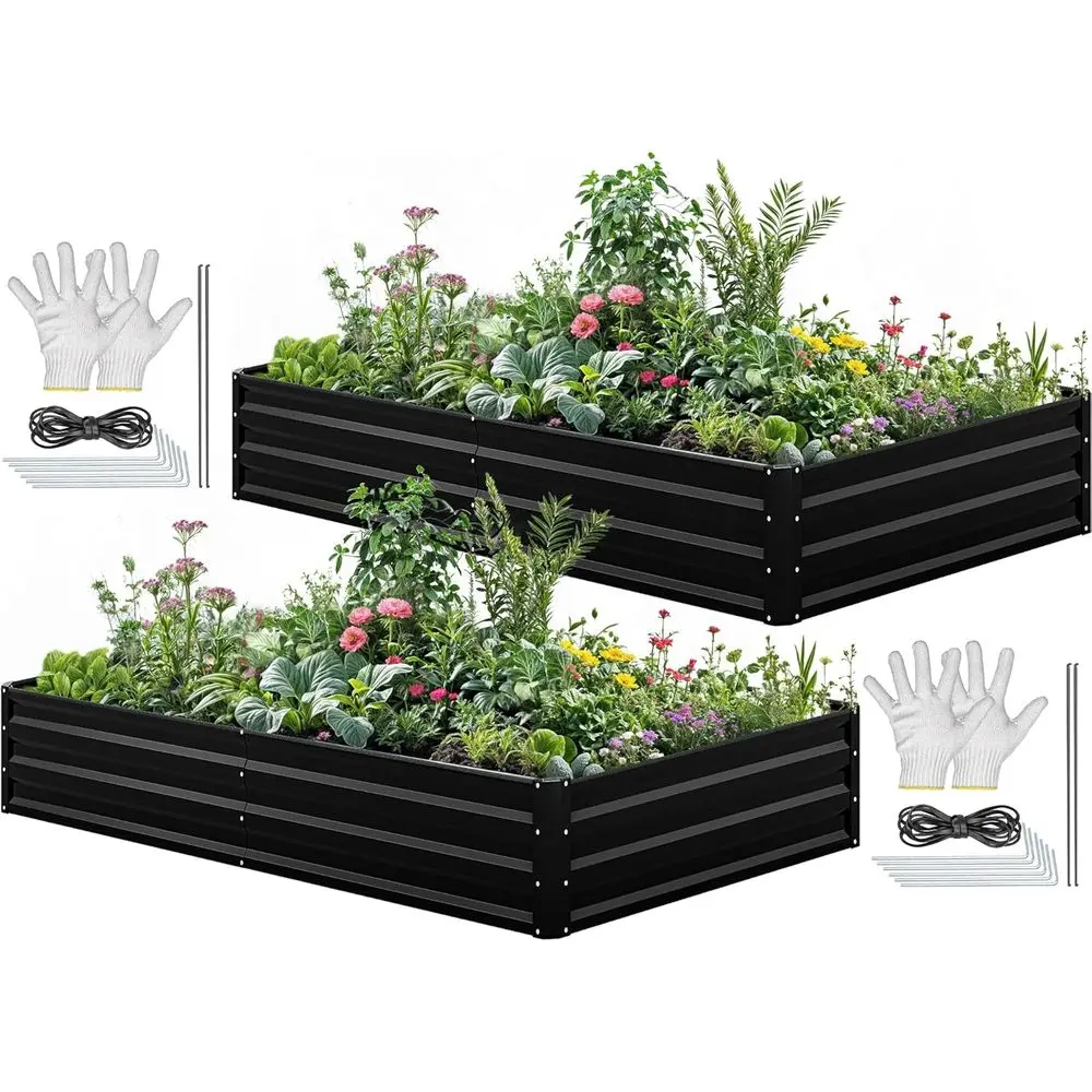 Garden Gloves - صندوق زراعة مرتفع من الفولاذ المجلفن
