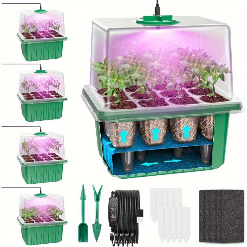 Seed Starter Tray - LED تنمو ضوء حديقة النبات زهرة