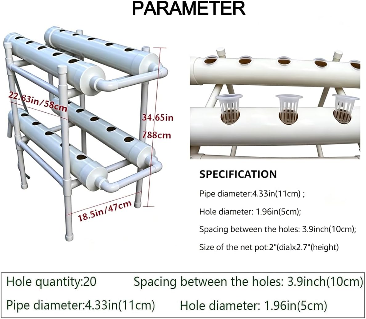 نظام زراعة مائية بـ 20 فتحة و4 - مراجعة Hydroponic Kit وسعره