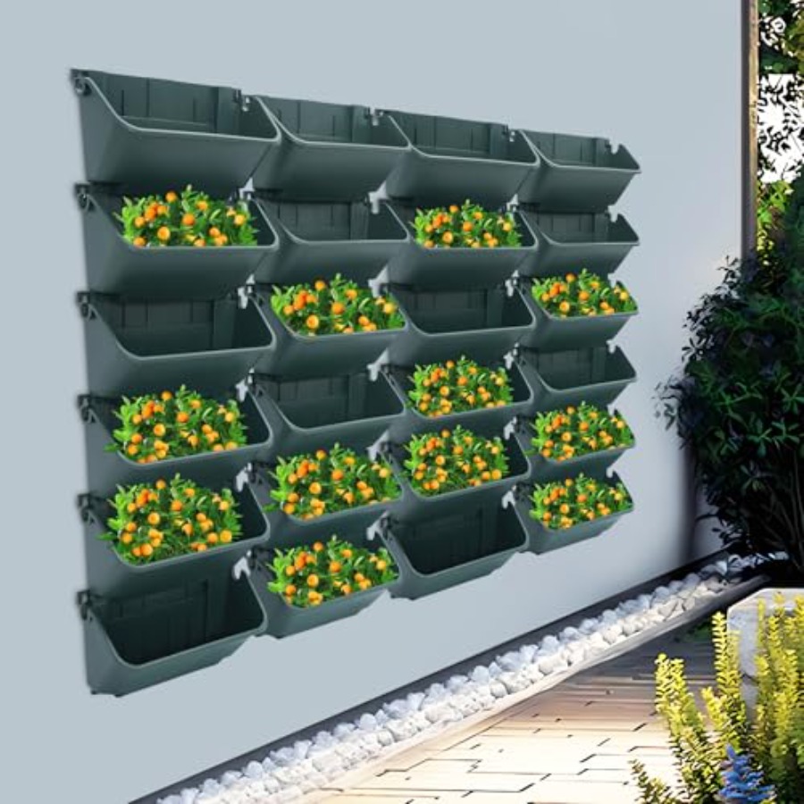 حاوية زراعة عمودية للشرفات الد - مراجعة Vertical Planter وسعره
