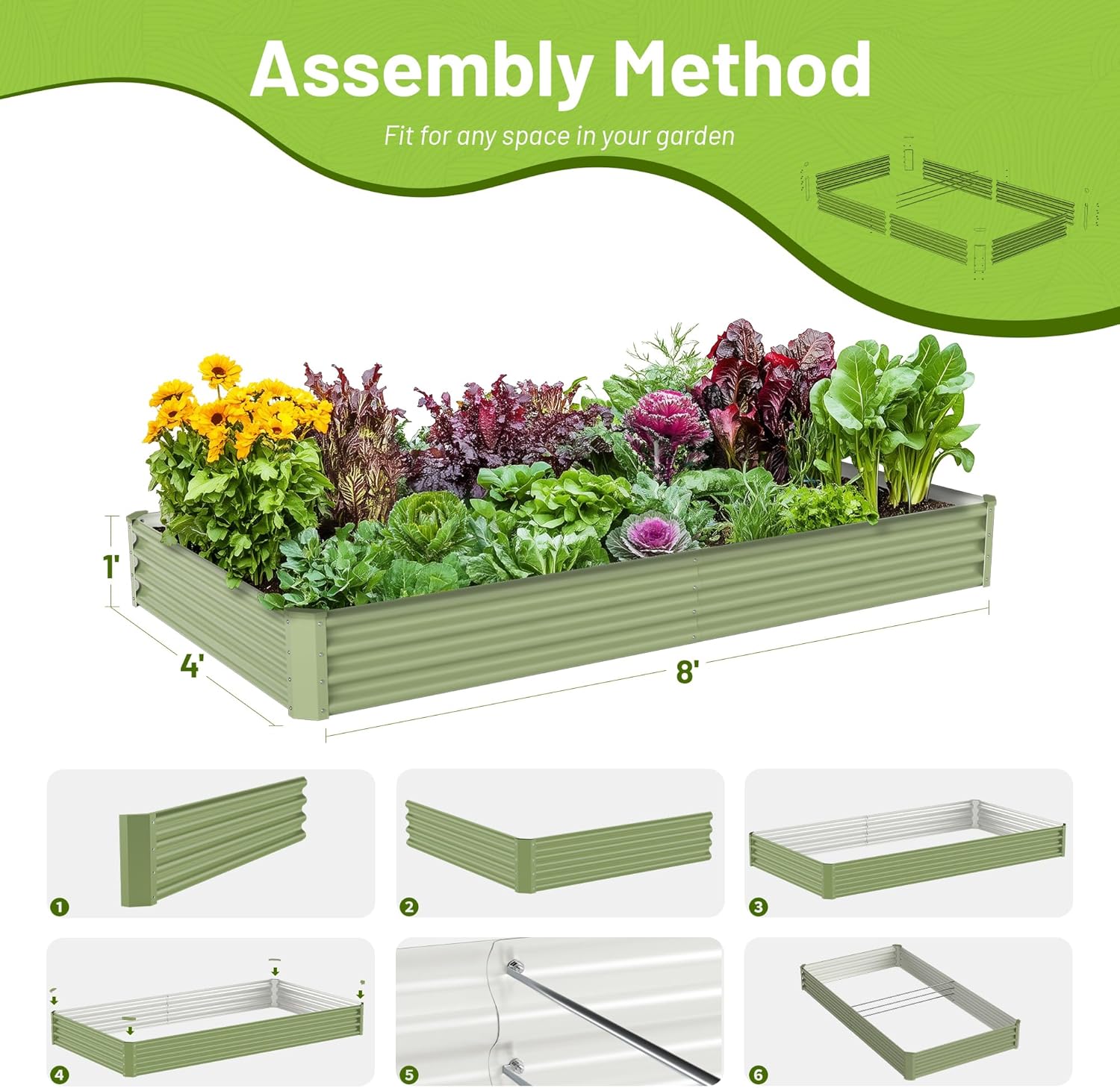 حوض زراعة خضروات معدني للاستخد - مراجعة Raised Garden Bed وسعره