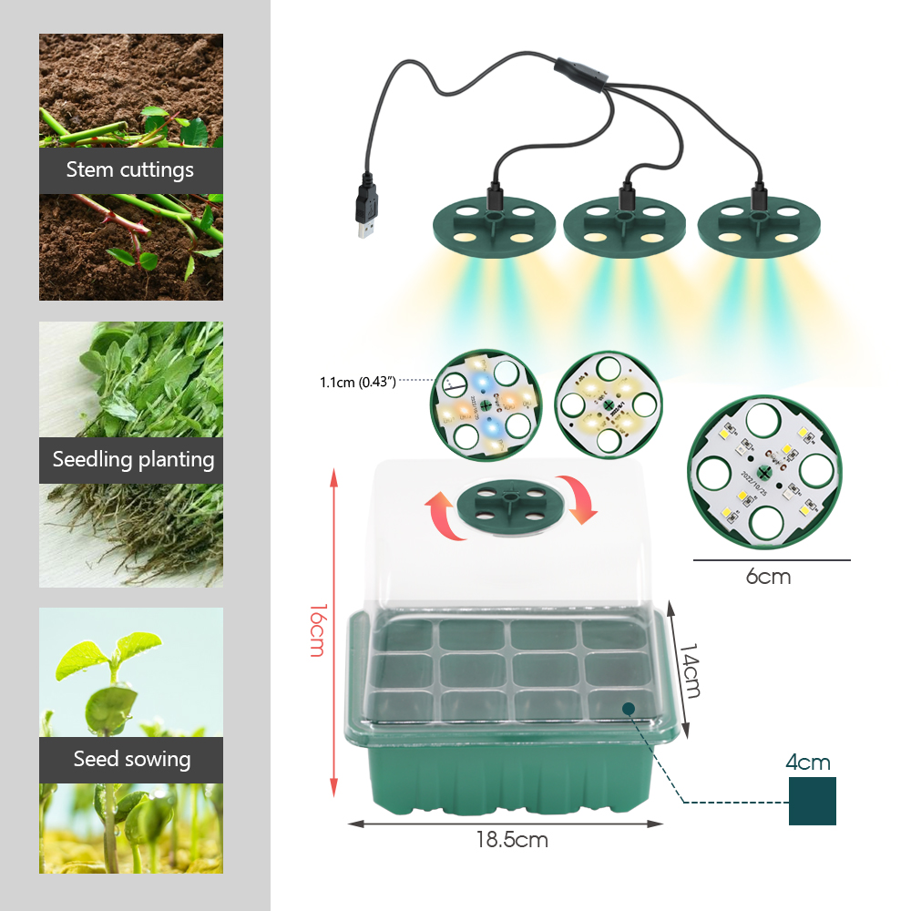 LED أواني الحضانة مع تنمو ضوء  - مراجعة Seed Starter Tray وسعره