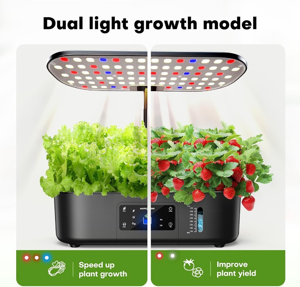 حديقة داخلية هيدروبونية بـ 12  - مراجعة Indoor Herb Garden وسعره