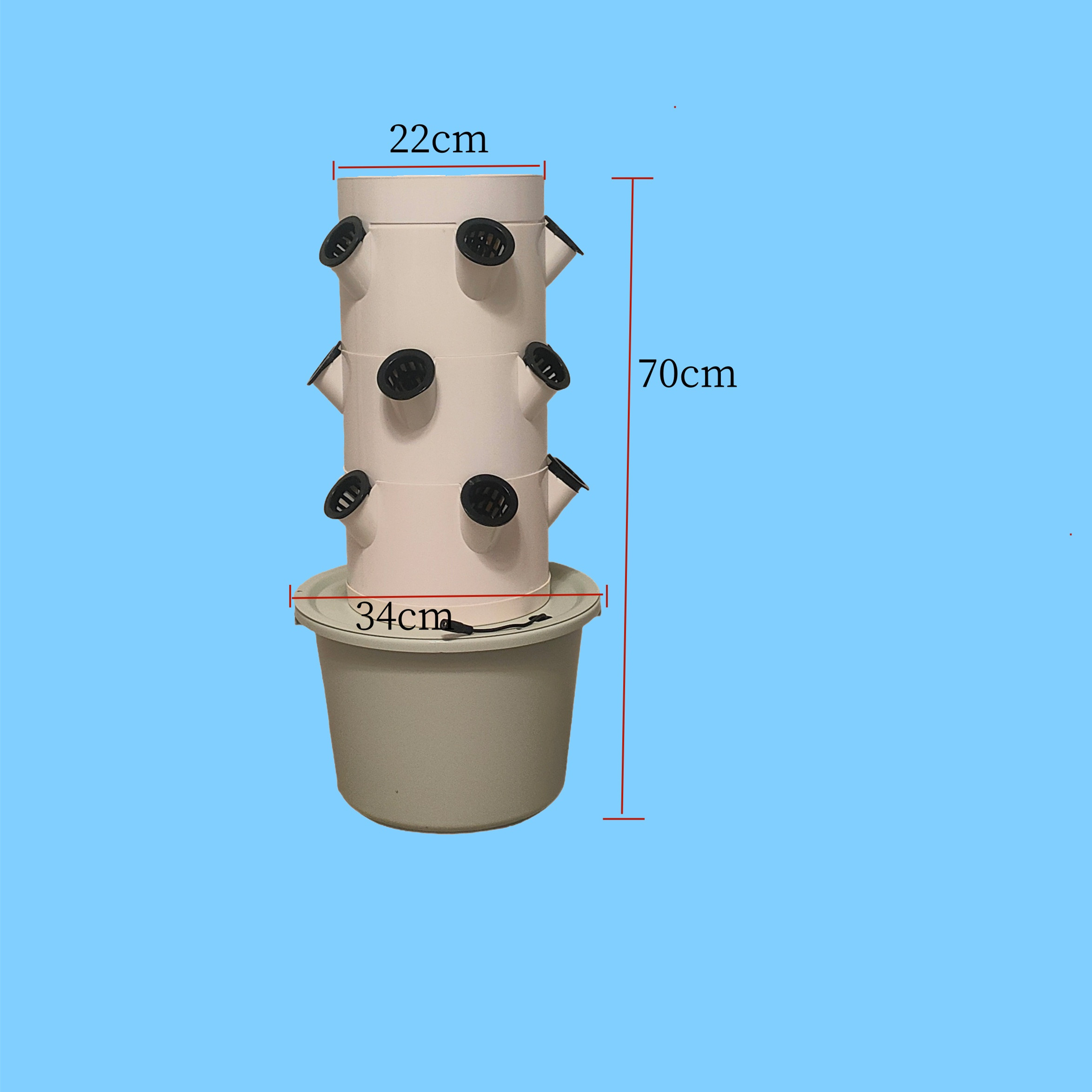 نظام زراعة مائية عمودي بثلاث ط - مراجعة Hydroponic Kit وسعره