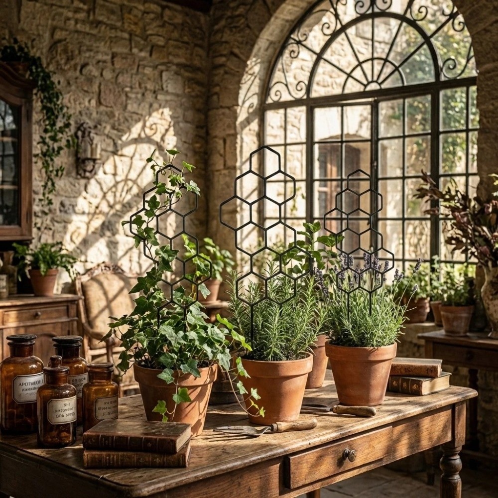دعامة نباتات بتصميم خلية النحل - مراجعة Indoor Herb Garden وسعره