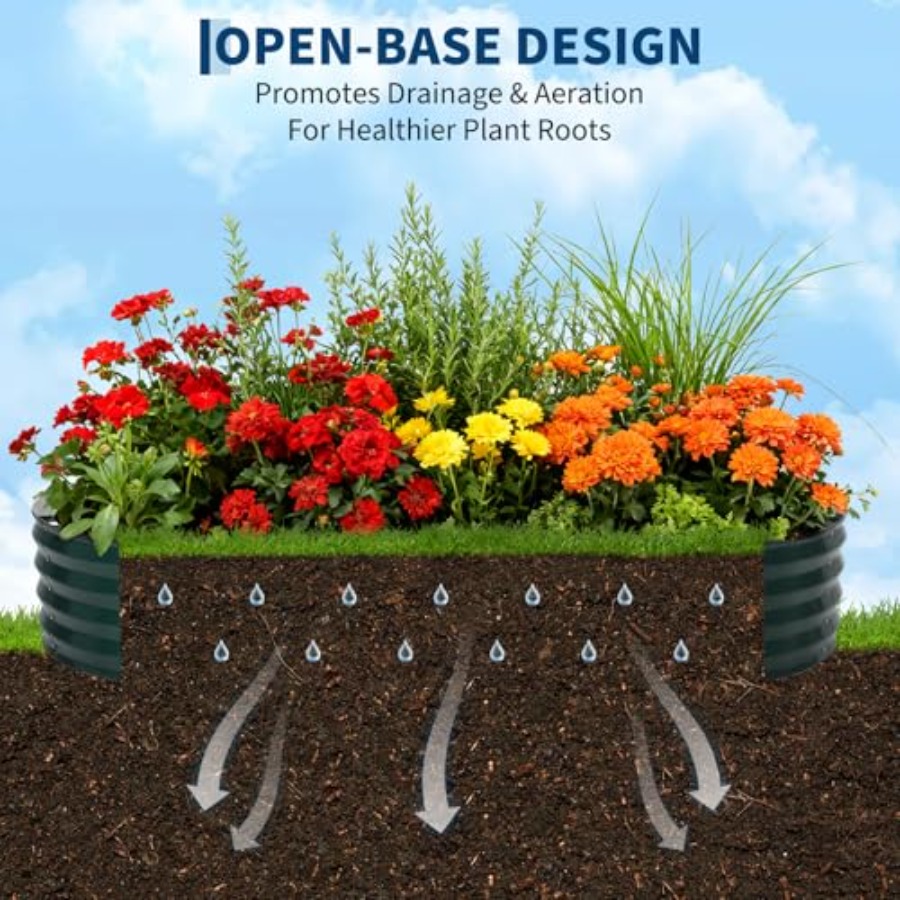 طقم حوض زراعة خارجي مصنوع من ا - مراجعة Raised Garden Bed وسعره