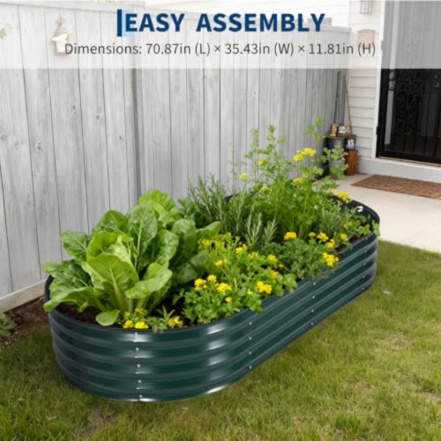 طقم حوض زراعة خارجي مصنوع من ا - مراجعة Raised Garden Bed وسعره